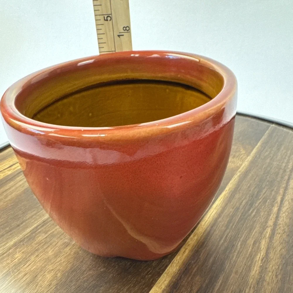 The Mercantile Apple Canister Small‎ Red Ceramic Kitchen Storage Jar Decor